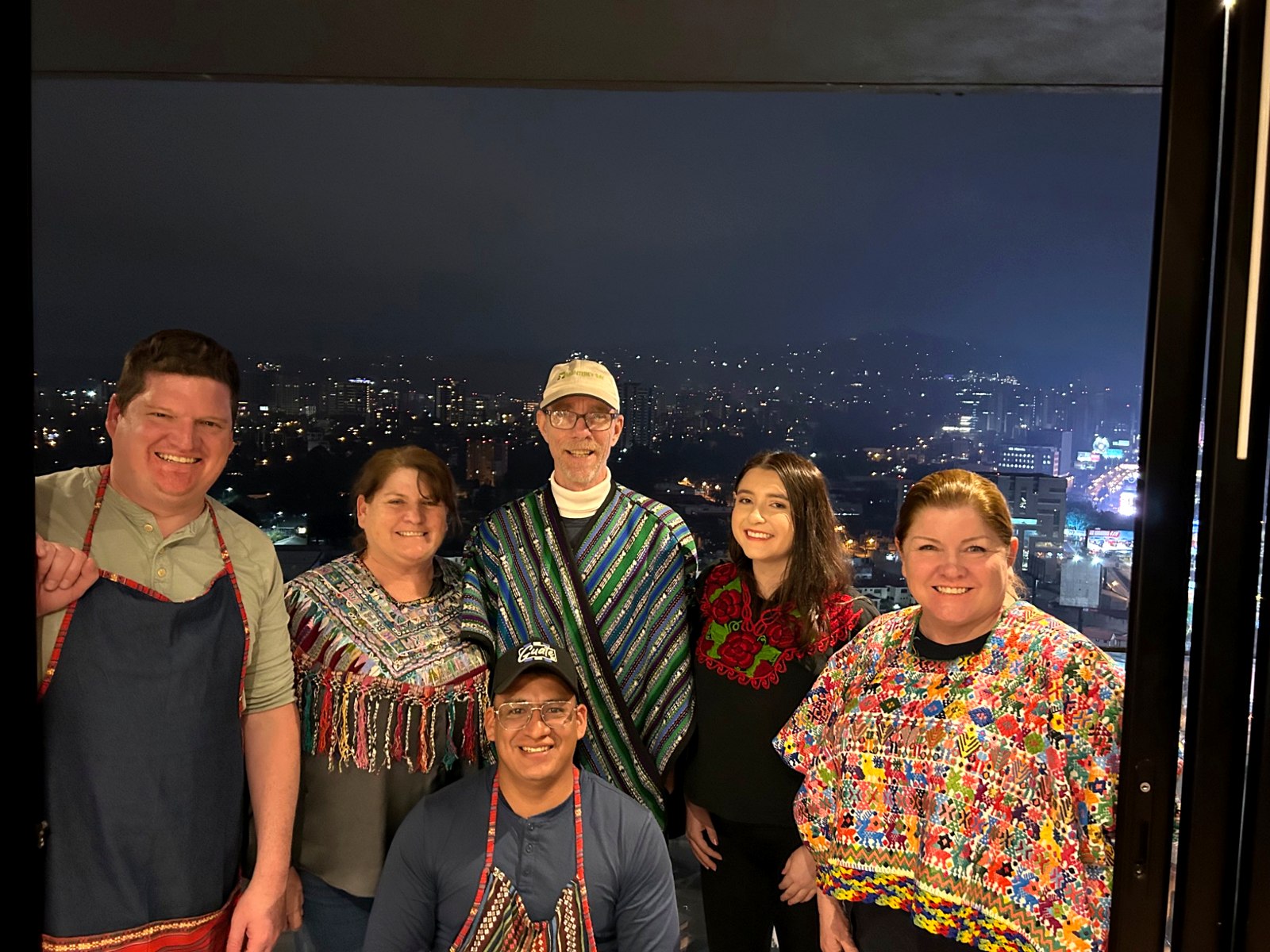 Guests sharing a Guatemalan cooking experience
